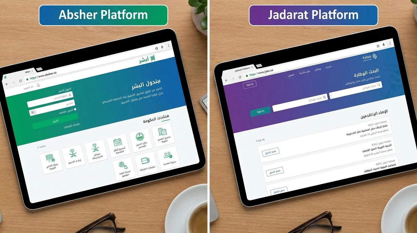 الفرق بين أبشر توظيف وجدارات 2026: أيهما يناسبك؟