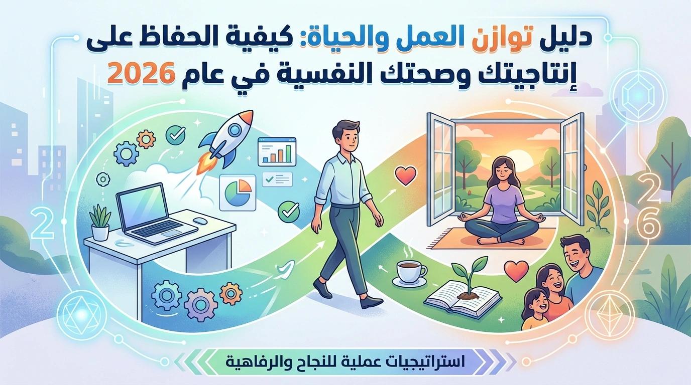 دليل التوازن بين العمل والحياة: كيف تحافظ على إنتاجيتك وصحتك النفسية في 2026