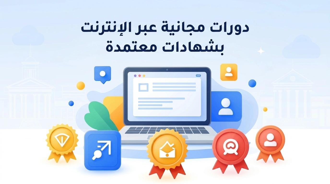 دورات مجانية بشهادات معتمدة: دليلك الشامل لأفضل المنصات العربية والعالمية