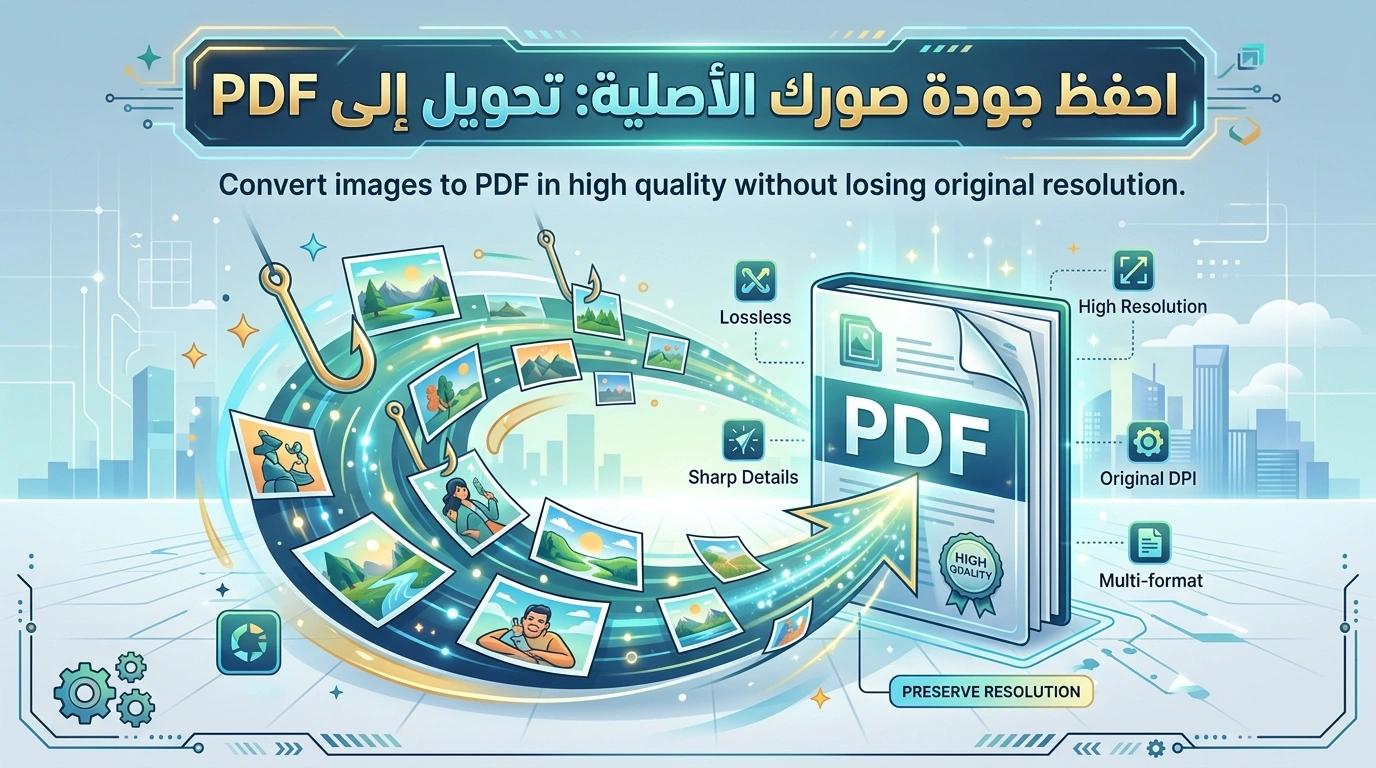 تحويل الصور إلى PDF بجودة عالية دون فقدان الدقة الأصلية